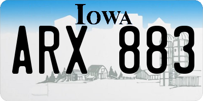 IA license plate ARX883