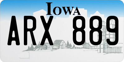 IA license plate ARX889