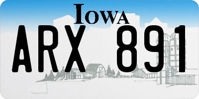 IA license plate ARX891