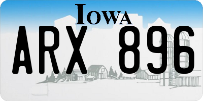 IA license plate ARX896