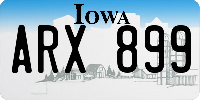 IA license plate ARX899