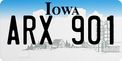 IA license plate ARX901