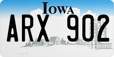 IA license plate ARX902