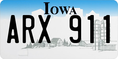 IA license plate ARX911