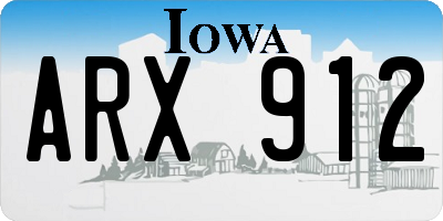 IA license plate ARX912