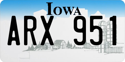 IA license plate ARX951