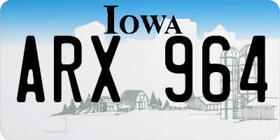 IA license plate ARX964