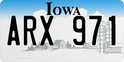 IA license plate ARX971