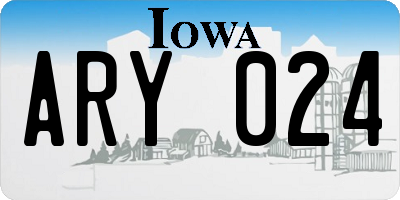 IA license plate ARY024