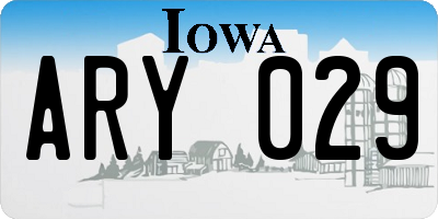 IA license plate ARY029