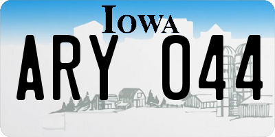 IA license plate ARY044