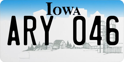 IA license plate ARY046