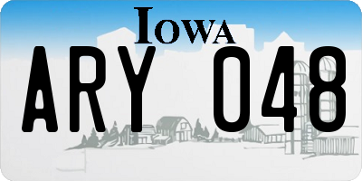 IA license plate ARY048