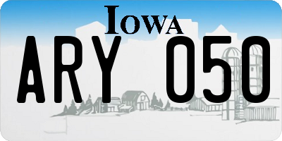 IA license plate ARY050