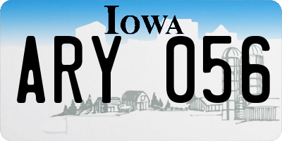 IA license plate ARY056