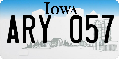 IA license plate ARY057