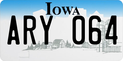 IA license plate ARY064