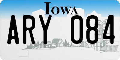 IA license plate ARY084