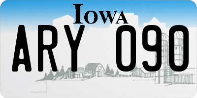IA license plate ARY090