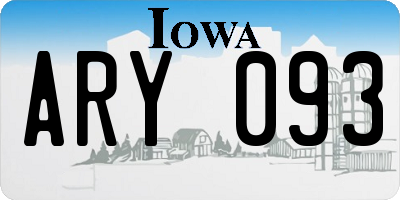 IA license plate ARY093