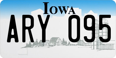 IA license plate ARY095