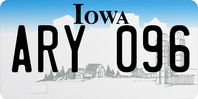 IA license plate ARY096