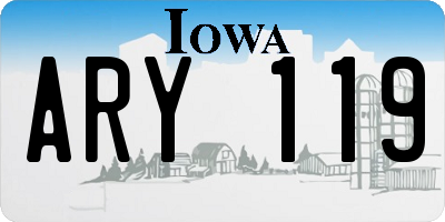 IA license plate ARY119
