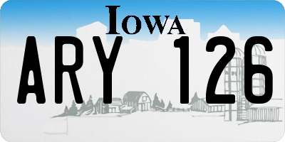 IA license plate ARY126