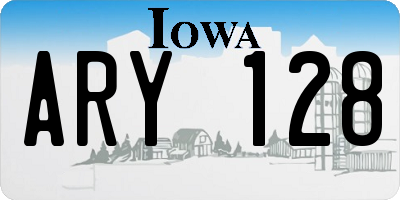 IA license plate ARY128