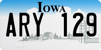 IA license plate ARY129