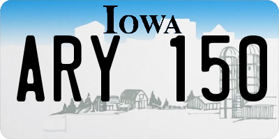 IA license plate ARY150