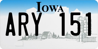IA license plate ARY151