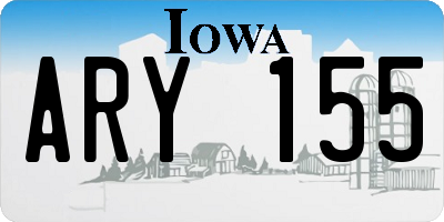 IA license plate ARY155