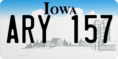 IA license plate ARY157