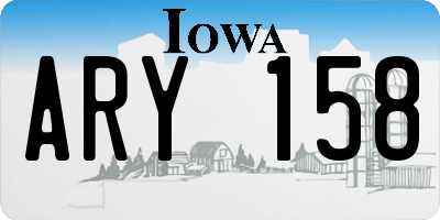 IA license plate ARY158