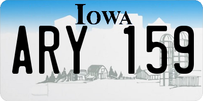 IA license plate ARY159