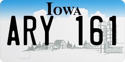 IA license plate ARY161