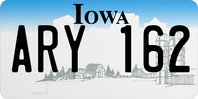 IA license plate ARY162