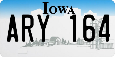 IA license plate ARY164