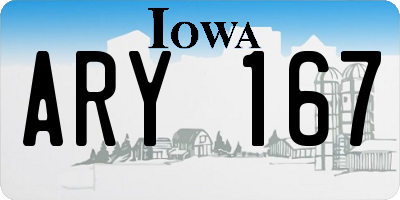 IA license plate ARY167