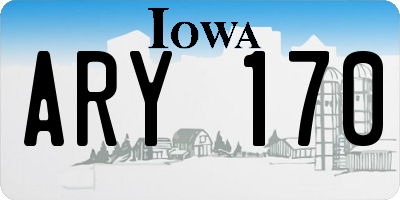 IA license plate ARY170