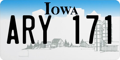 IA license plate ARY171