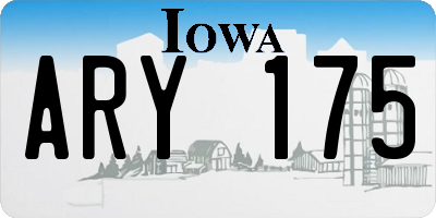 IA license plate ARY175