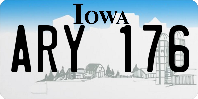 IA license plate ARY176