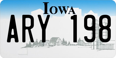 IA license plate ARY198