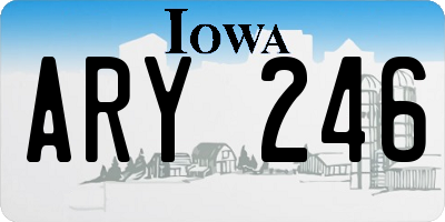 IA license plate ARY246