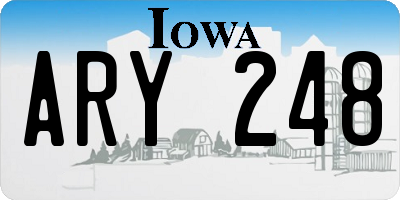 IA license plate ARY248
