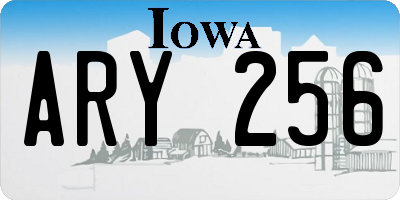 IA license plate ARY256