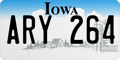 IA license plate ARY264