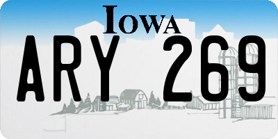 IA license plate ARY269